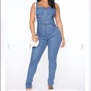 Fashion nova Jean jumpsuit